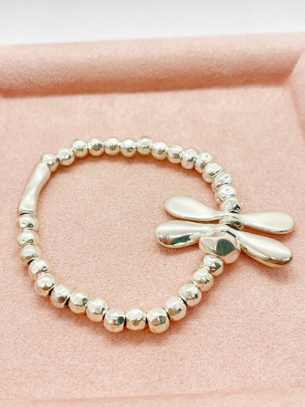 UNO de 50 Style Dragonfly Silver Beaded Bracelet - Picture 4 of 4